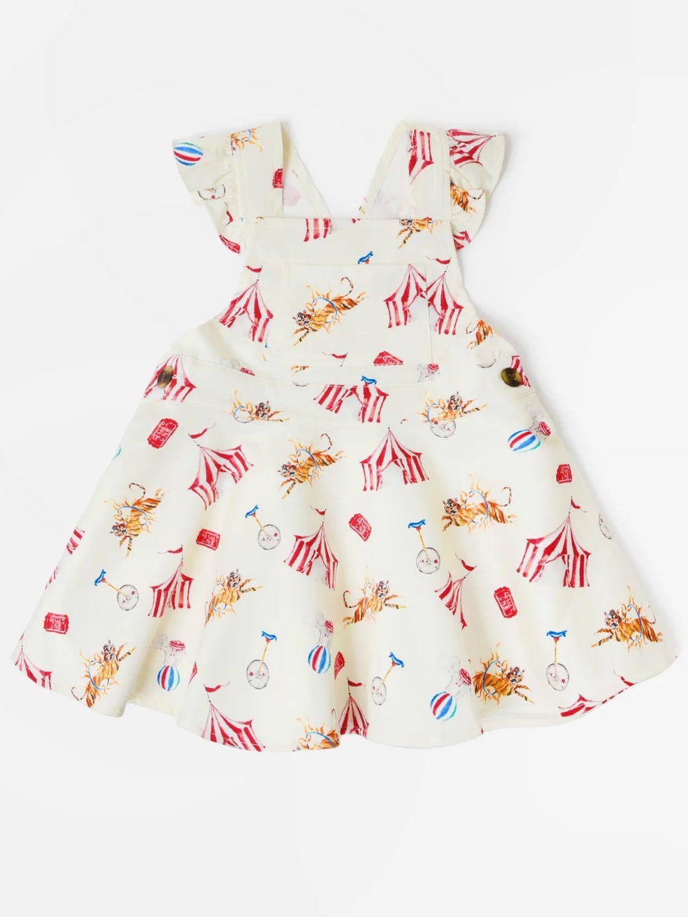 Classic Prep Dress with Circus print - 4T